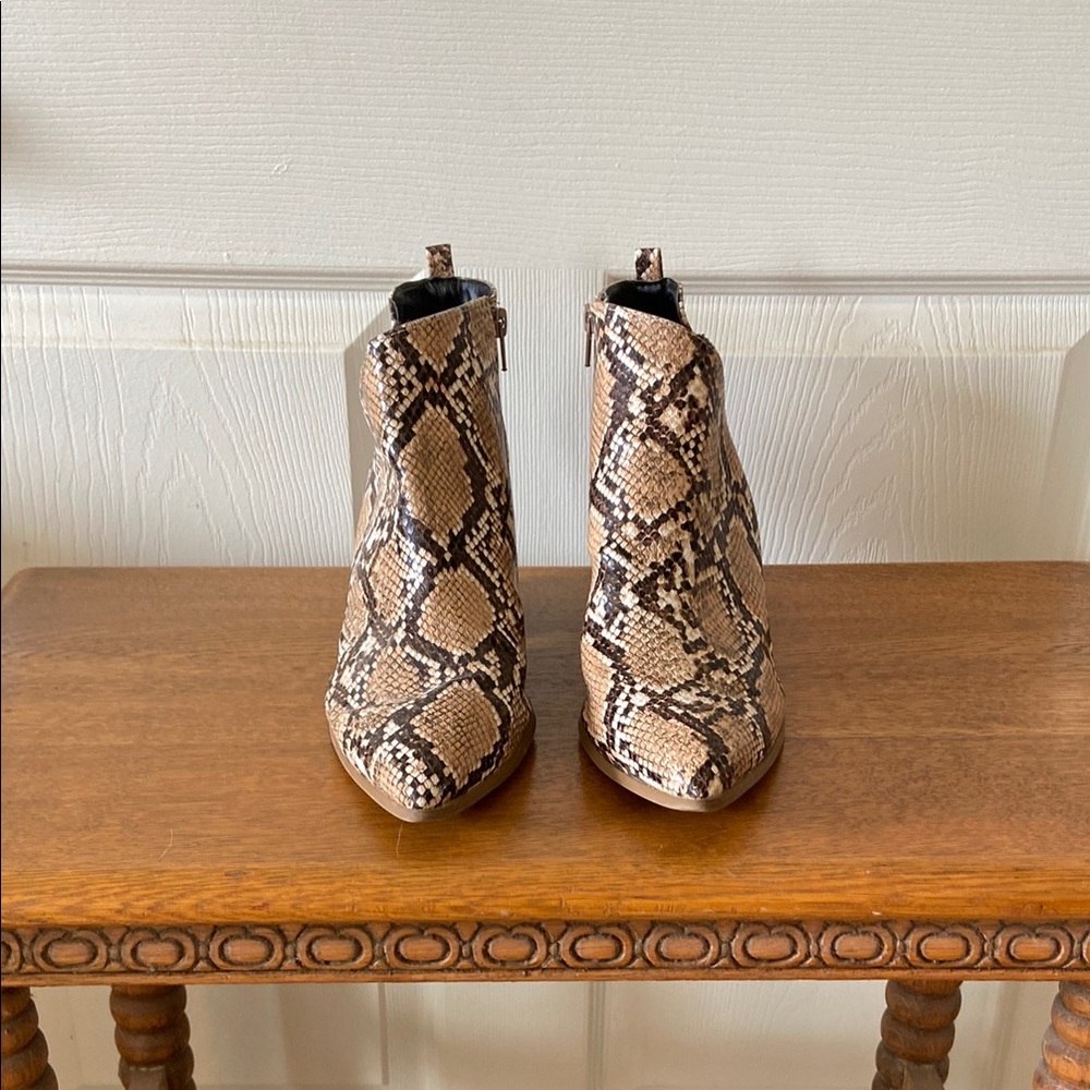 Snake skin booties
